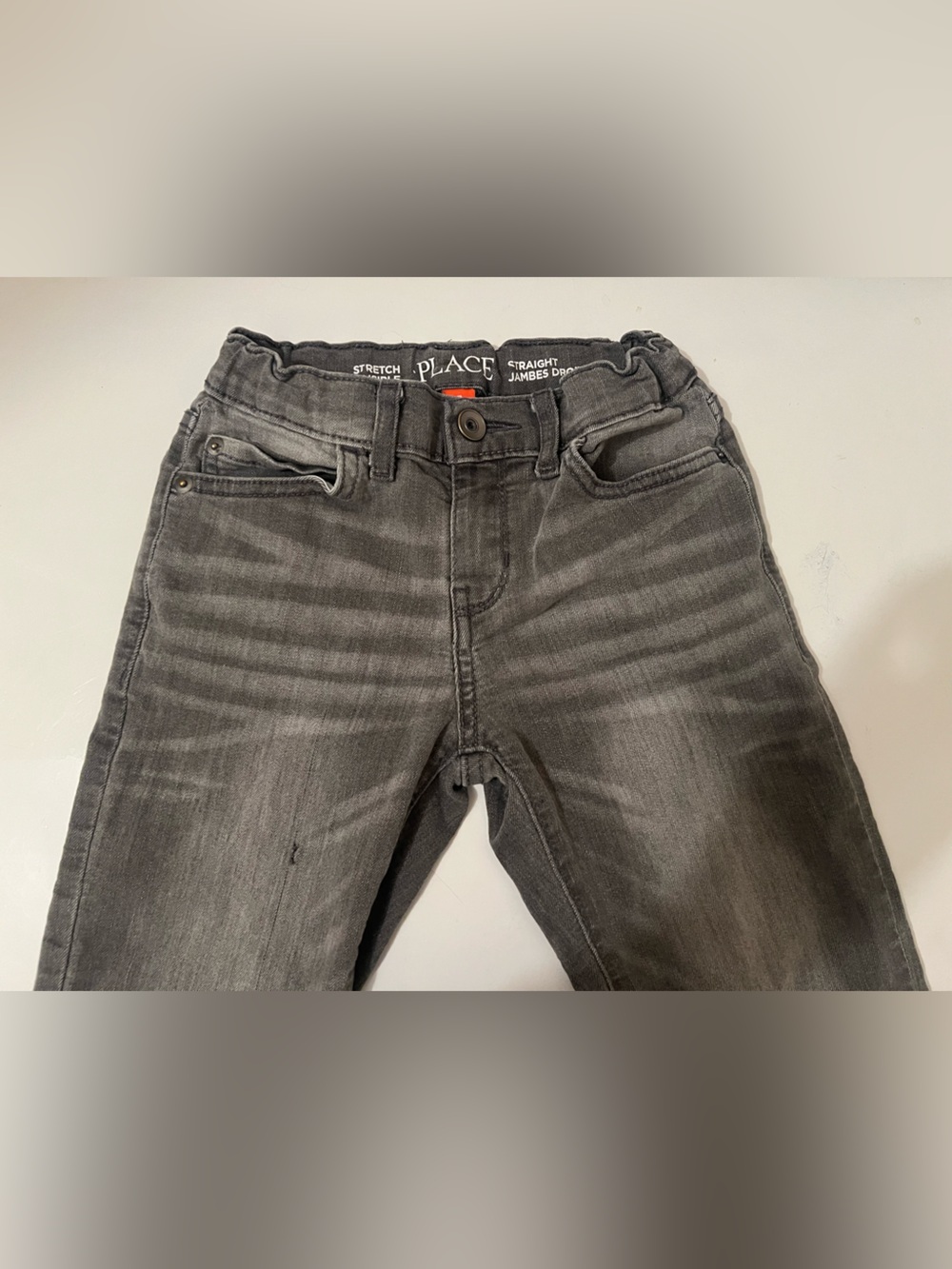 The Children’s Place Boys Size 7 Gray Stretch Straight Leg Jeans